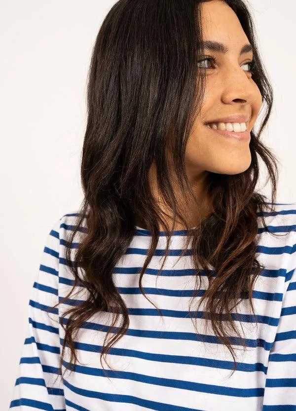 Women GALATHEE II White Royal Blue Saint James Breton Striped Shirts Women GALATHEE II White Royal Blue Saint James Breton Striped Shirts