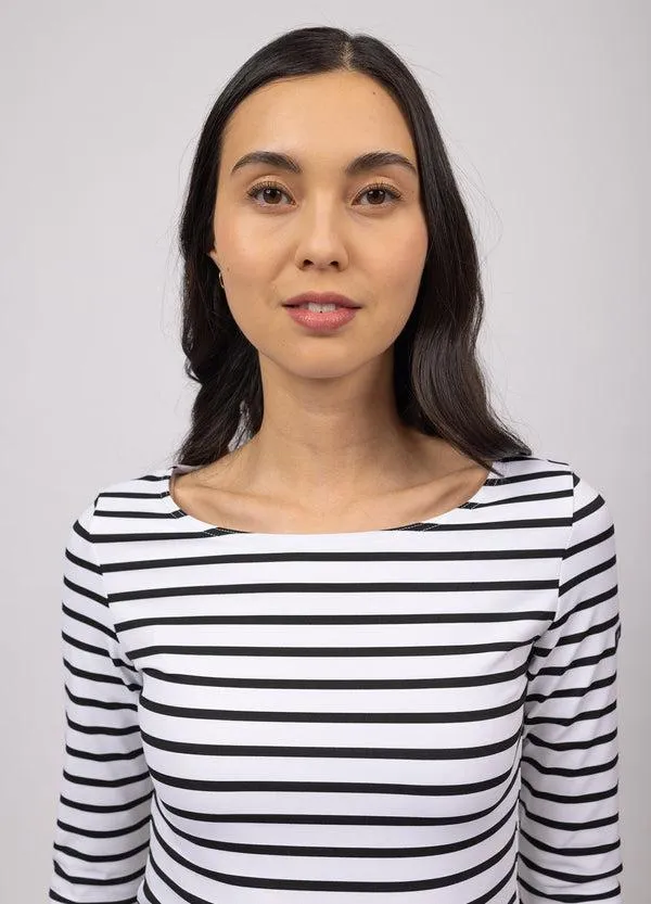 Women GARDECOTE III White Black Saint James Breton Striped Shirts Women GARDECOTE III White Black Saint James Breton Striped Shirts