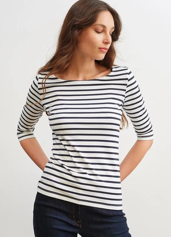 Women GARDECOTE III White Navy Saint James Breton Striped Shirts Women GARDECOTE III White Navy Saint James Breton Striped Shirts