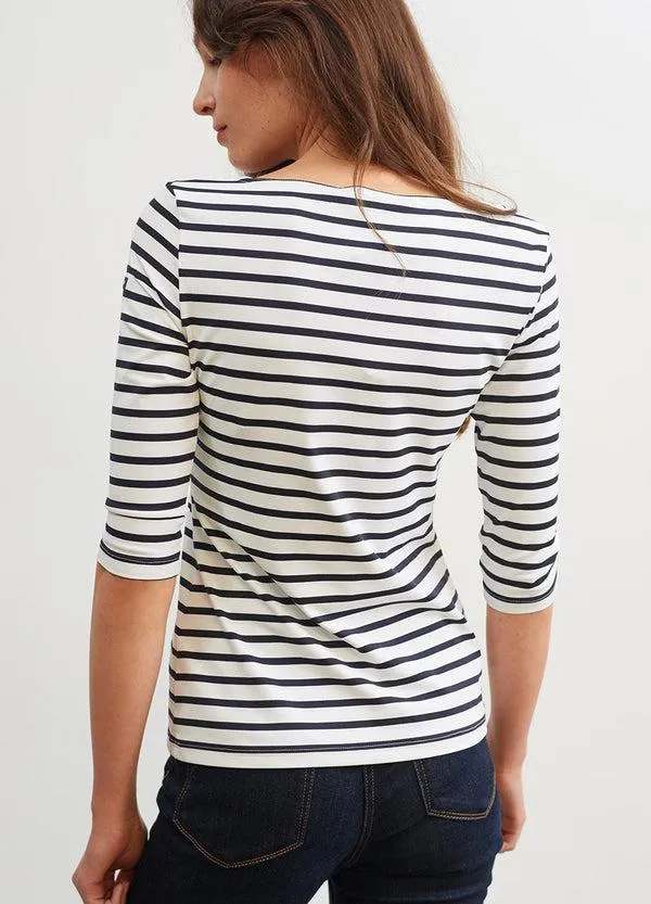 Women GARDECOTE III White Navy Saint James Breton Striped Shirts Women GARDECOTE III White Navy Saint James Breton Striped Shirts