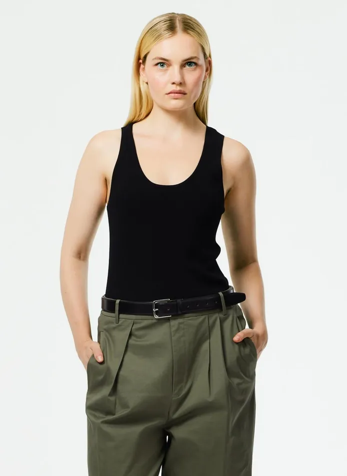 Women Giselle Tank Sweater Black Tibi Fundamentals