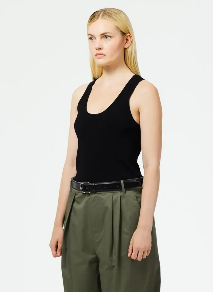 Women Giselle Tank Sweater Black Tibi Fundamentals