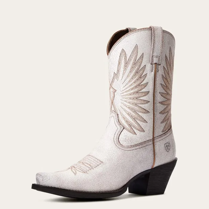 Women Goldie Western Boot Distressed White Ariat Western Boots