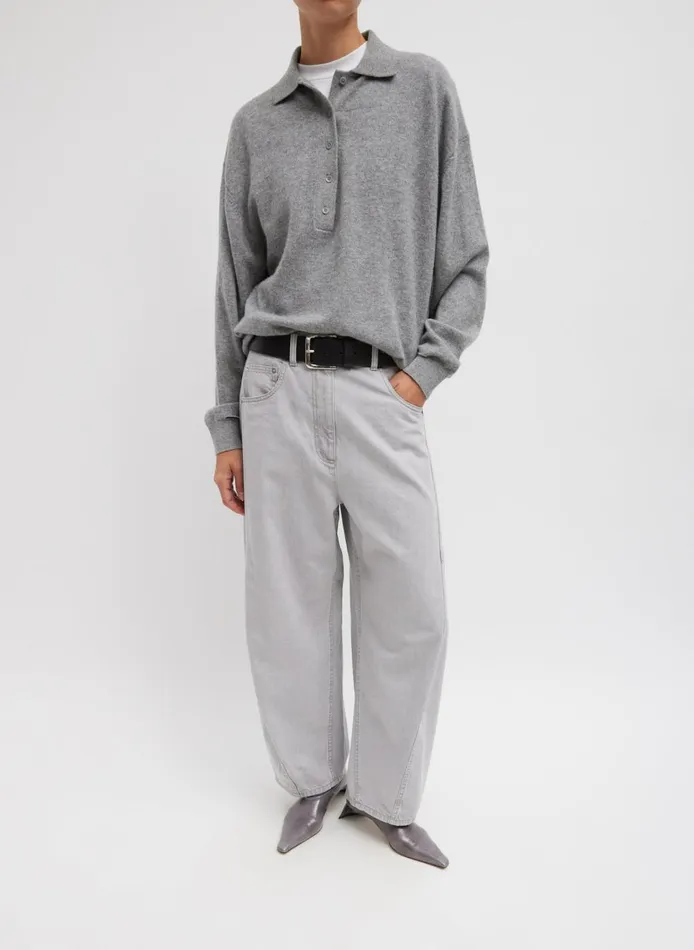 Women Grey Denim Sid Jean Grey Tibi Pants and Shorts