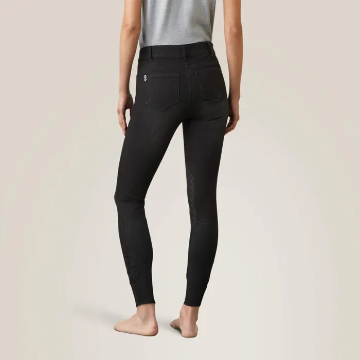 Women Halo B Denim Knee Patch Breech Black Rinse Ariat Pants and Shorts Women Halo B Denim Knee Patch Breech Black Rinse Ariat Pants and Shorts