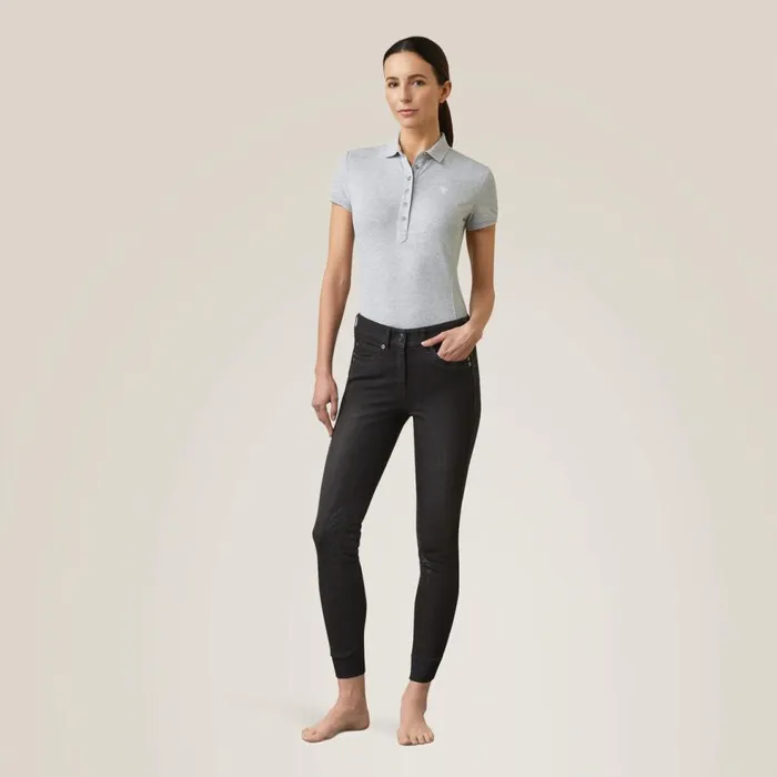 Women Halo B Denim Knee Patch Breech Black Rinse Ariat Pants and Shorts Women Halo B Denim Knee Patch Breech Black Rinse Ariat Pants and Shorts
