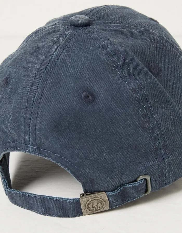 Women Hats FatFace Embroidered Sun Cap Chambray Blue