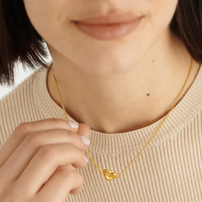 Women Infinity039 Waterproof Gold Sentiment Necklace Katie Loxton Necklaces