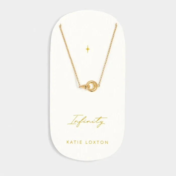 Women Infinity039 Waterproof Gold Sentiment Necklace Katie Loxton Necklaces