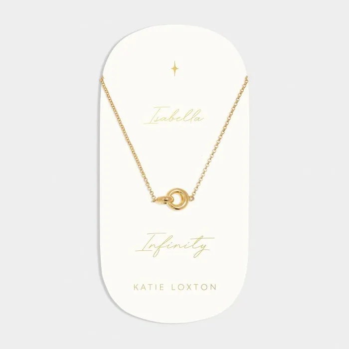 Women Infinity039 Waterproof Gold Sentiment Necklace Katie Loxton Necklaces