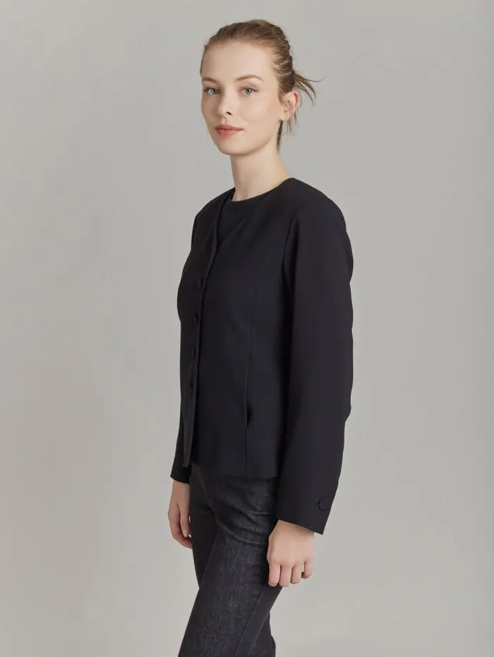 Women Jackets and Coats Agns B Black Polyester Jacket