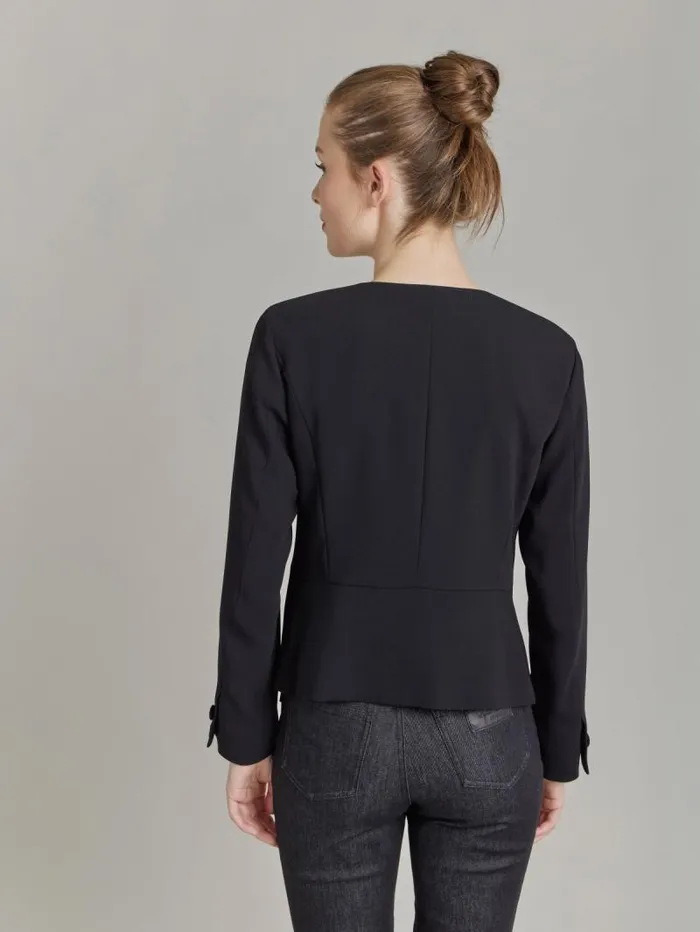 Women Jackets and Coats Agns B Black Polyester Jacket