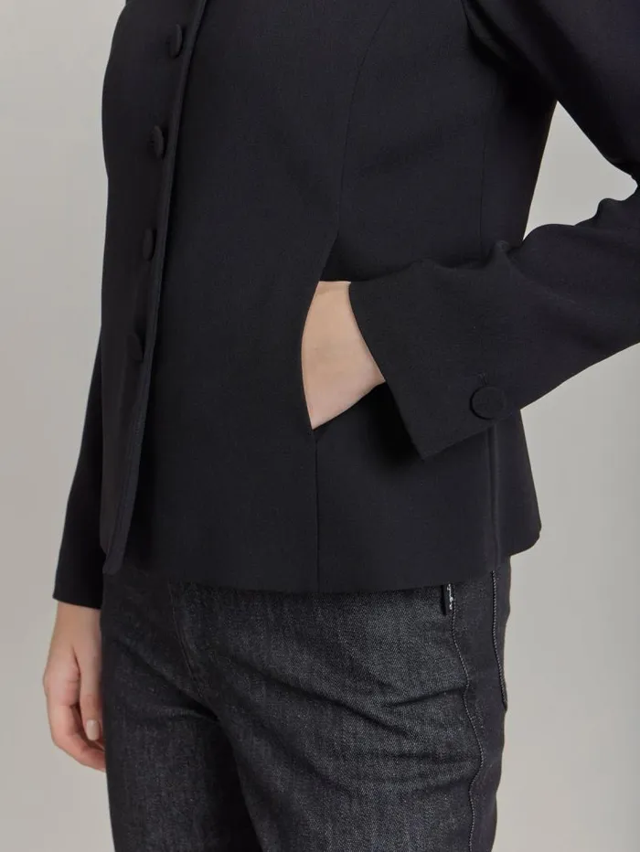 Women Jackets and Coats Agns B Black Polyester Jacket