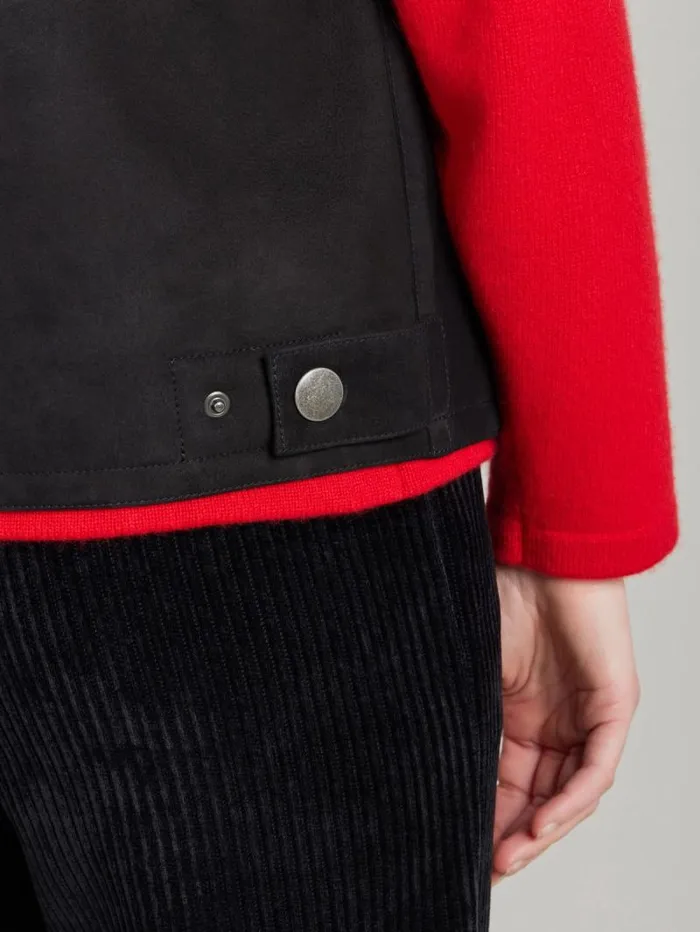 Women Jackets and Coats Agns B Black Shearling Leather Vest