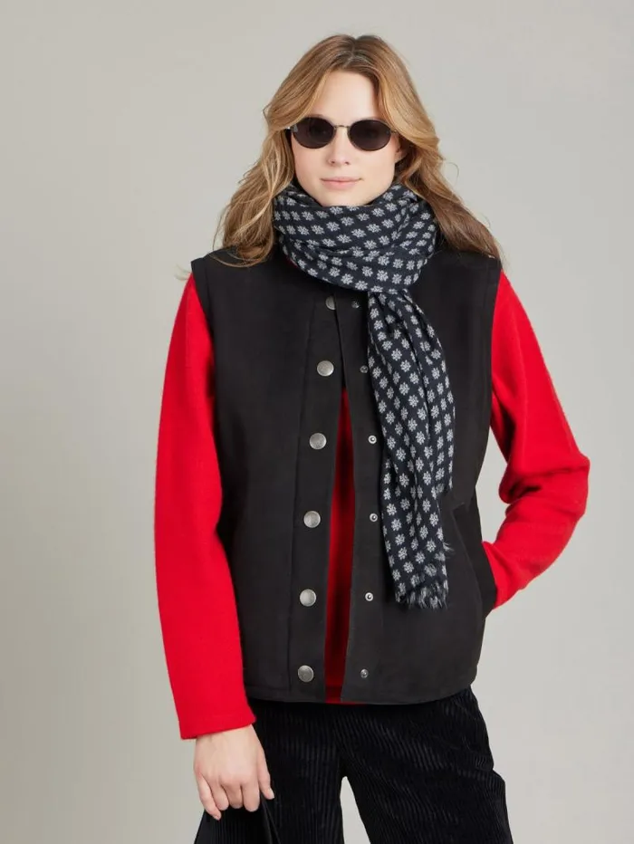 Women Jackets and Coats Agns B Black Shearling Leather Vest