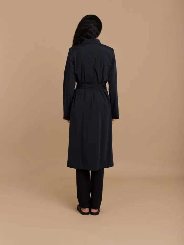 Women Jackets and Coats Agns B Black Technical Fabric Waterproof Windproof Coat