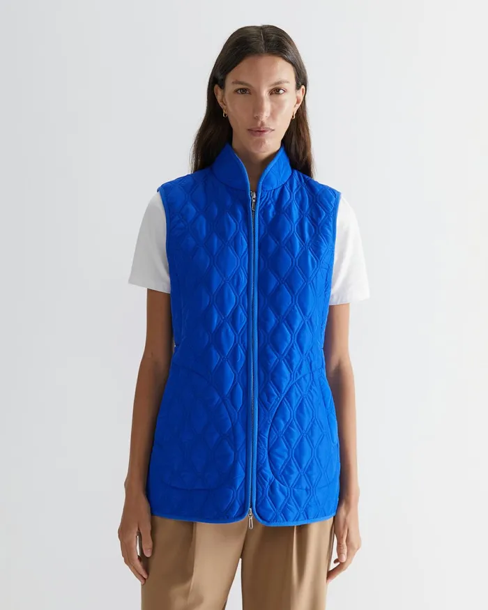 Women Jackets and Vests Sportscraft Charlie Quilted Vest Cobalt