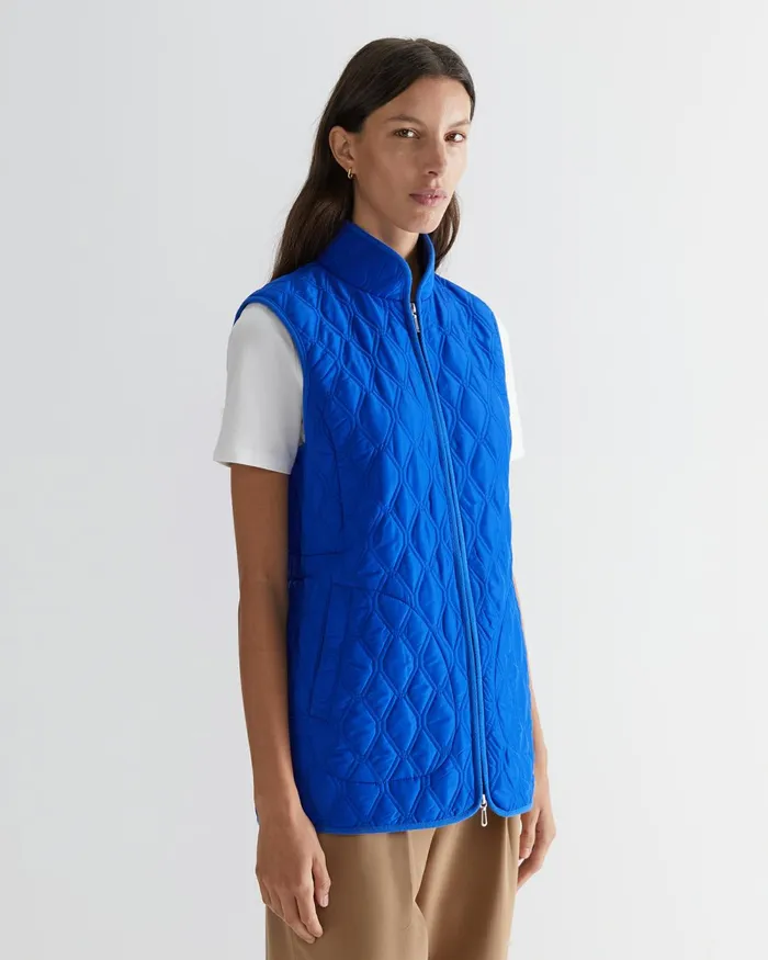 Women Jackets and Vests Sportscraft Charlie Quilted Vest Cobalt