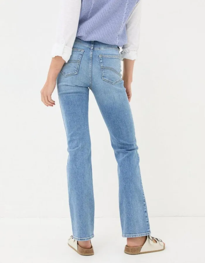 Women Jeans and Dungarees FatFace Brooke Bootcut Jeans Denim Blue