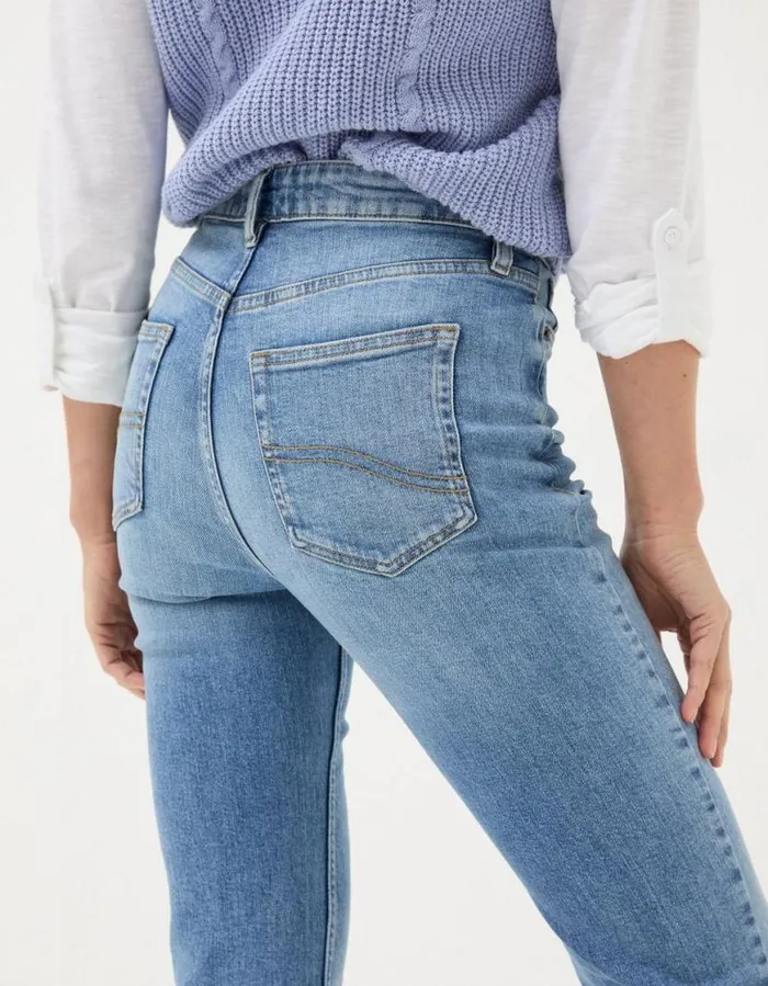 Women Jeans and Dungarees FatFace Brooke Bootcut Jeans Denim Blue