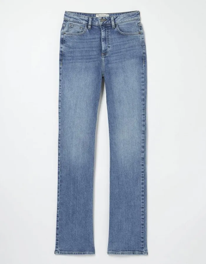 Women Jeans and Dungarees FatFace Brooke Bootcut Jeans Denim Blue
