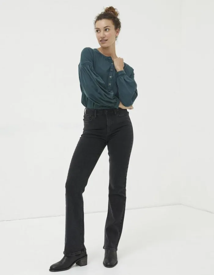 Women Jeans and Dungarees FatFace Brooke Bootcut Washed Black