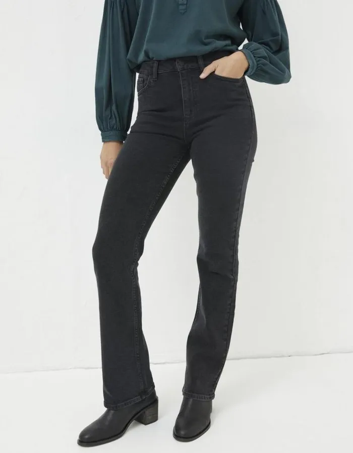 Women Jeans and Dungarees FatFace Brooke Bootcut Washed Black