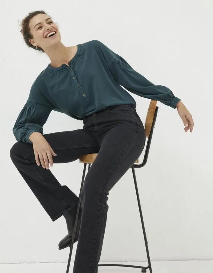 Women Jeans and Dungarees FatFace Brooke Bootcut Washed Black
