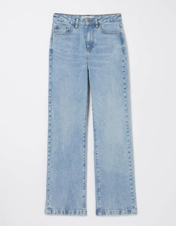 Women Jeans and Dungarees FatFace Elise Wide Leg Jeans Light Denim Blue