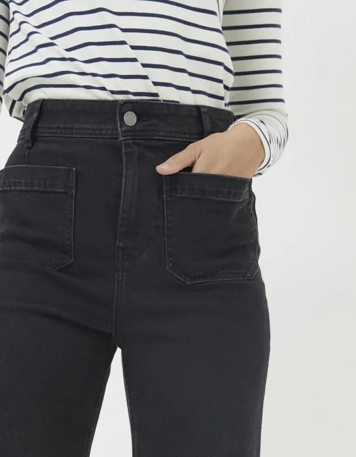 Women Jeans and Dungarees FatFace Keswick Wide Leg Jeans Black