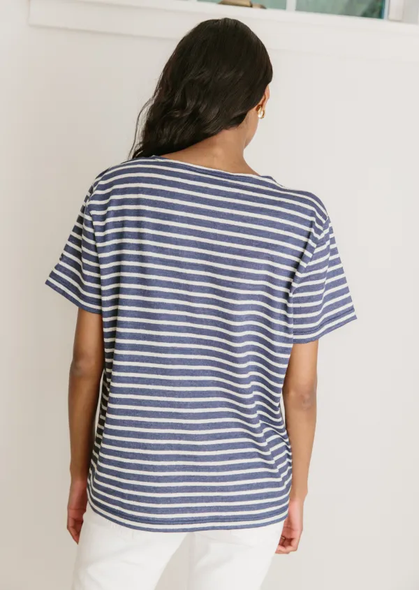 Women JENNI KAYNE Navy White Saint James Breton Striped Shirts Women JENNI KAYNE Navy White Saint James Breton Striped Shirts