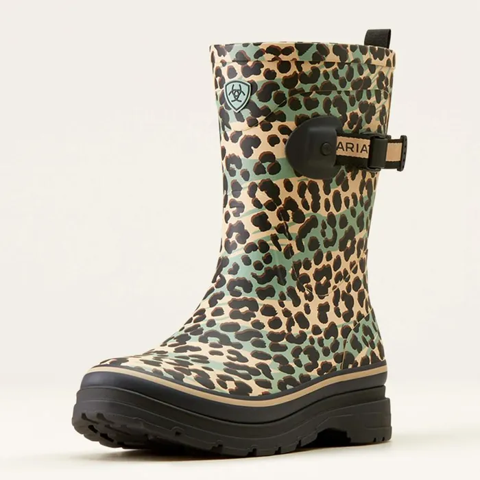 Women Kelmarsh Mid Rubber Boot Leopard Camo Ariat Waterproof Boots