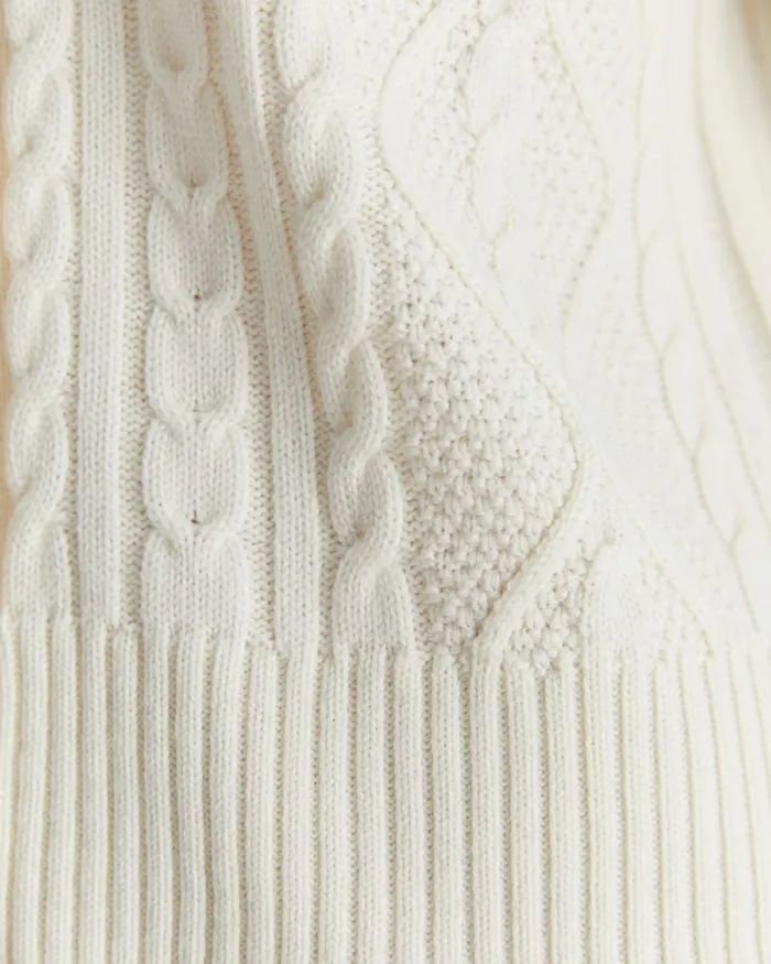 Women Knits and Cardigans Sportscraft Merino Wool Cable Cardigan Winter White