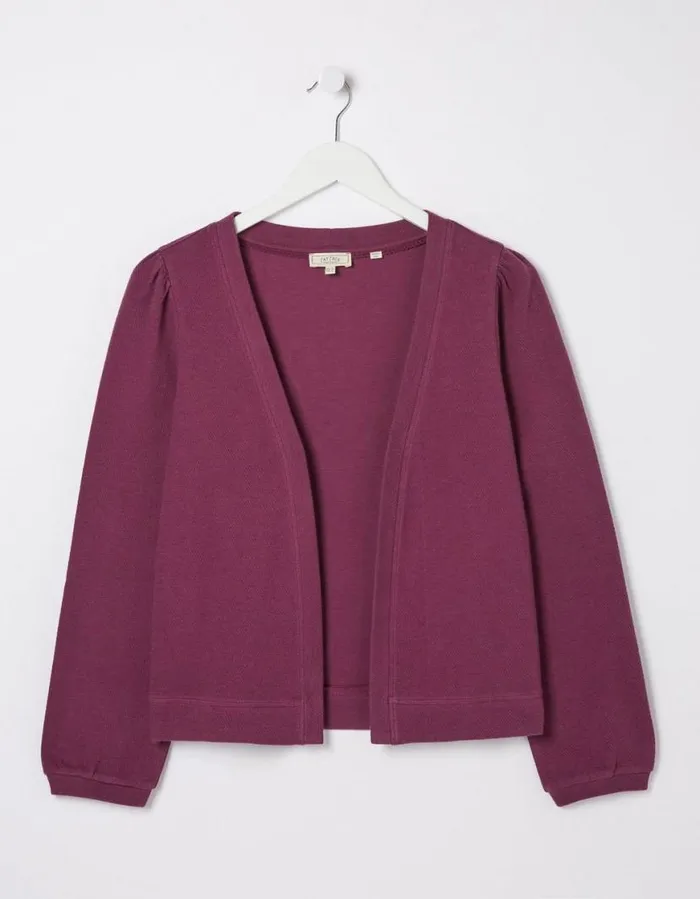 Women Knitwear FatFace Charlotte Cardigan Burgundy