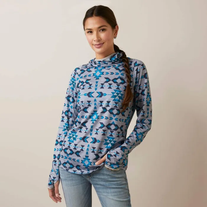Women Laguna Hoodie Riverton Print Ariat TShirts and Tops