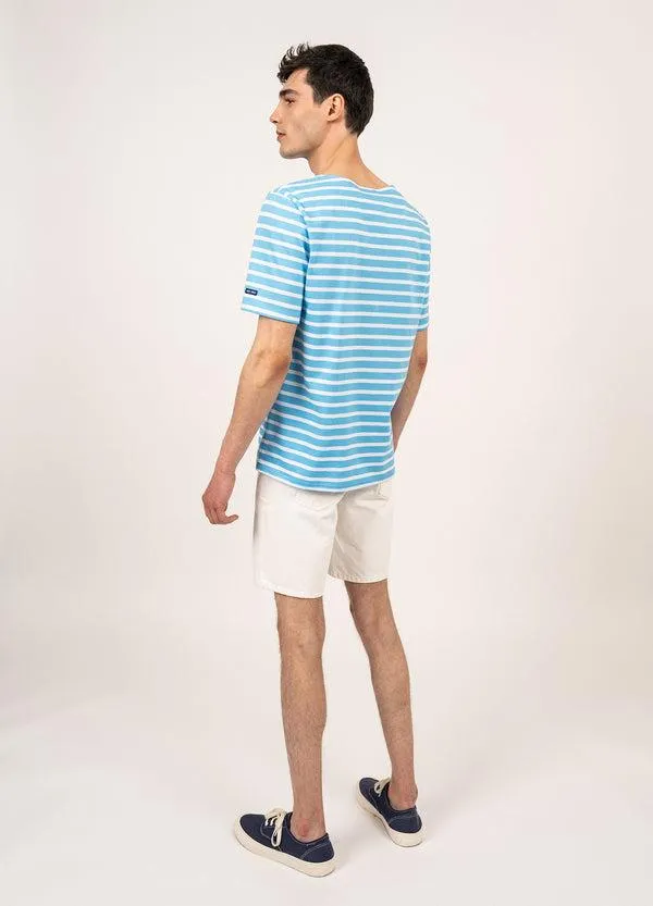 Women LEVANT MODERN Light Blue White Saint James Breton Striped Shirts Women LEVANT MODERN Light Blue White Saint James Breton Striped Shirts