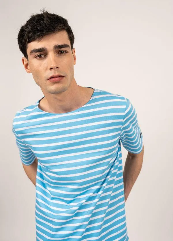 Women LEVANT MODERN Light Blue White Saint James Breton Striped Shirts Women LEVANT MODERN Light Blue White Saint James Breton Striped Shirts