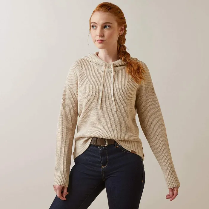 Women Los Altos Sweater Oatmeal Heather Ariat Sweaters and Cardigans