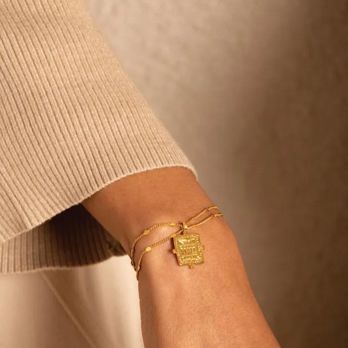 Women Luck039 Waterproof Gold Antique Coin Bracelet Katie Loxton Bracelets and Rings