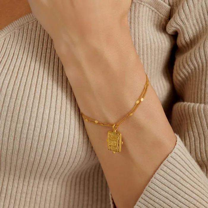 Women Luck039 Waterproof Gold Antique Coin Bracelet Katie Loxton Bracelets and Rings
