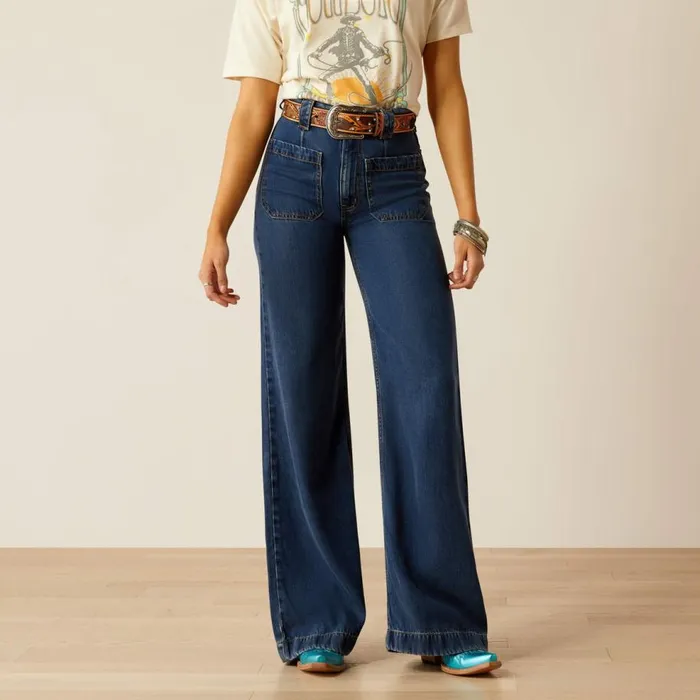 Women Lyla Trouser Whisper Ariat Denim