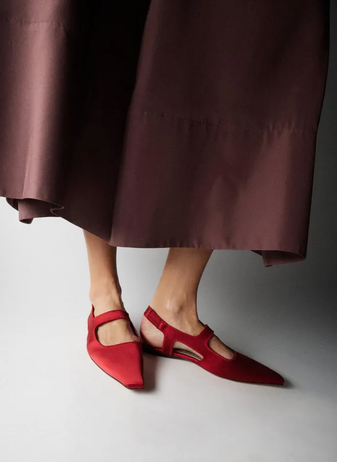 Women Malcolm Flat Red Tibi Flats