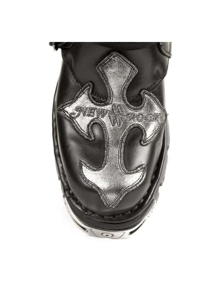 WomenMen Ankle Boot Black Reactor M407S1 New Rock Boots