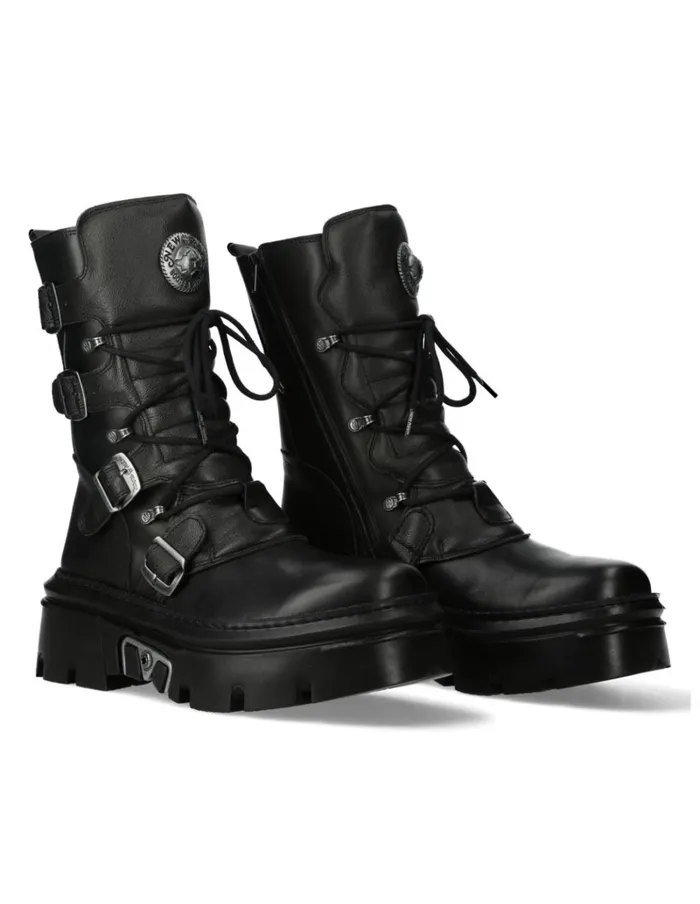 WomenMen Ankle Boot Black Reactor MWall373S13 New Rock Platform