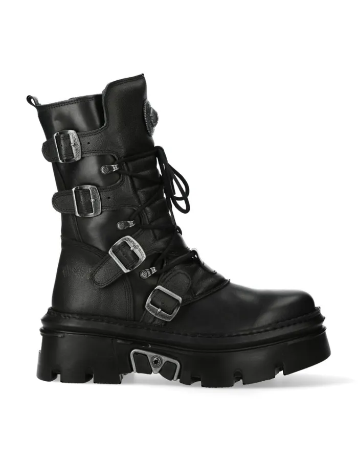 WomenMen Ankle Boot Black Reactor MWall373S13 New Rock Platform