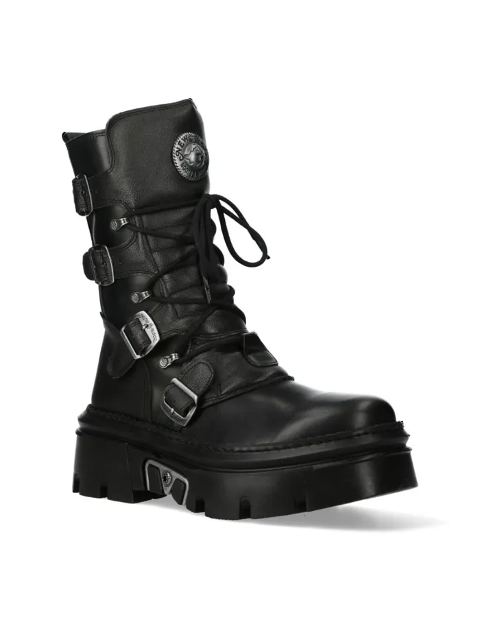 WomenMen Ankle Boot Black Reactor MWall373S13 New Rock Platform