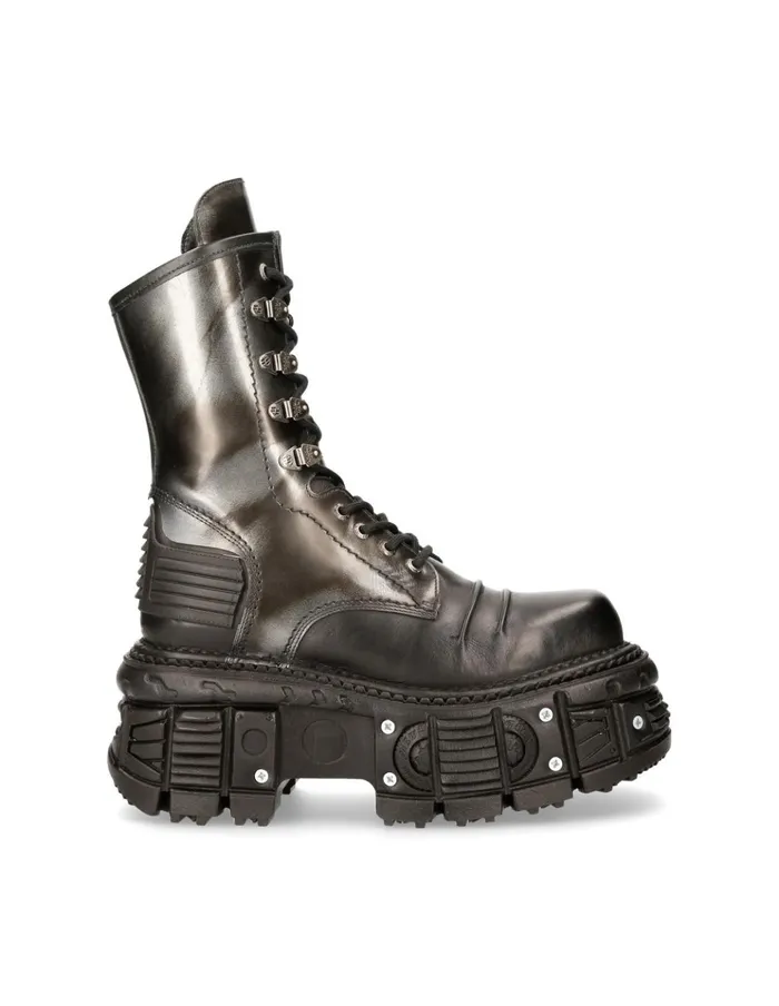 WomenMen Ankle Boot Imperfect MTank005C4 New Rock Boots