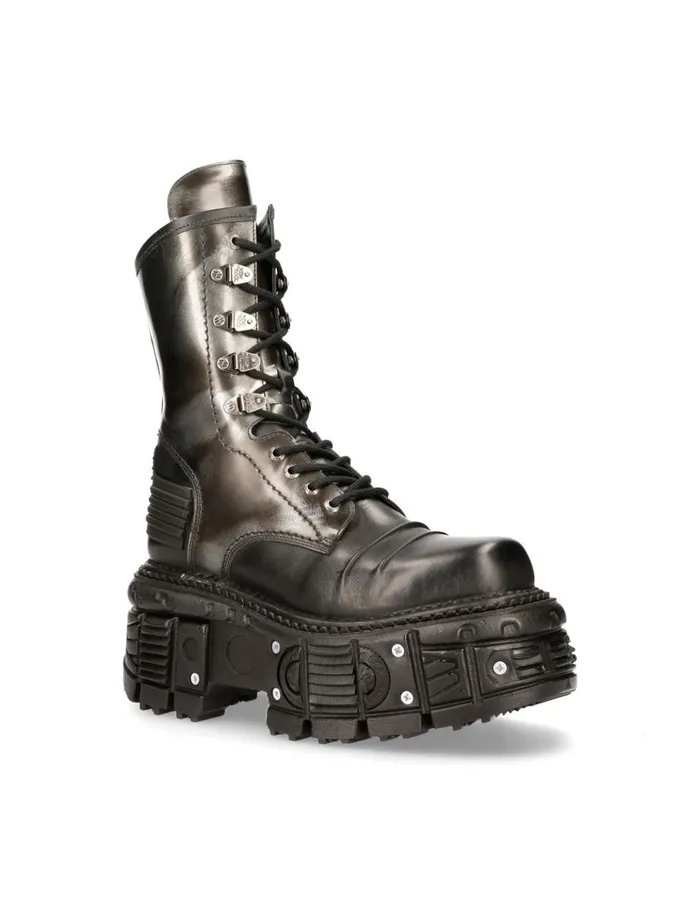 WomenMen Ankle Boot Imperfect MTank005C4 New Rock Boots