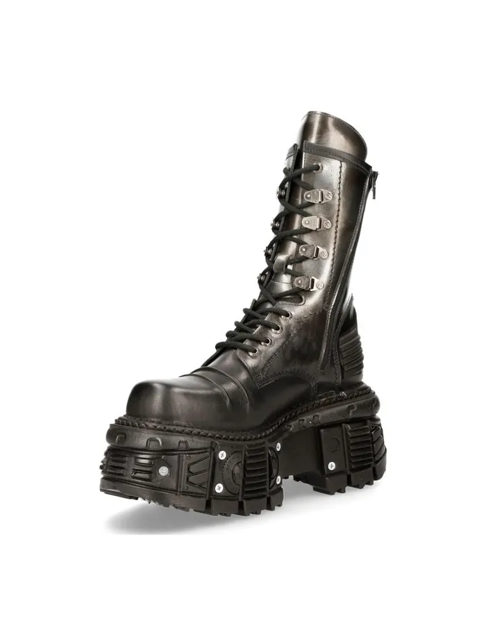 WomenMen Ankle Boot Imperfect MTank005C4 New Rock Boots