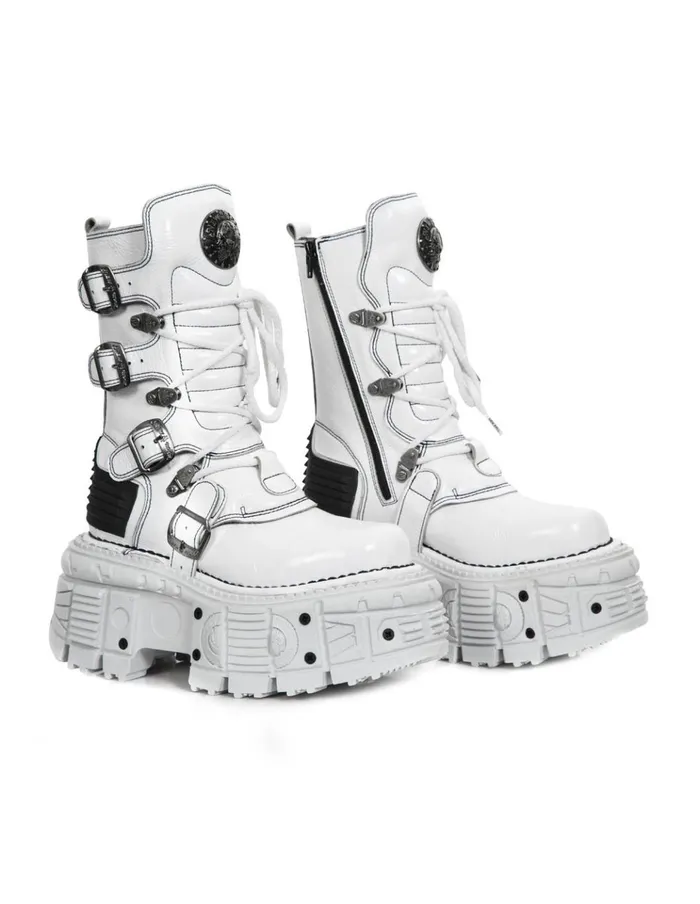 WomenMen Ankle Boot Imperfect With Laces MTank002C8 New Rock Boots